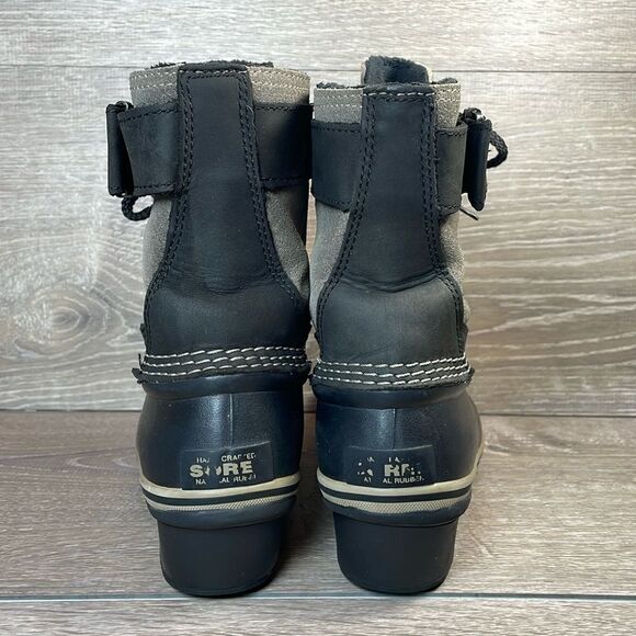 Sorel Winter Fancy Lace II Warm Waterproof Women’s Size 5 Black Kettle Boots - Picture 4 of 12